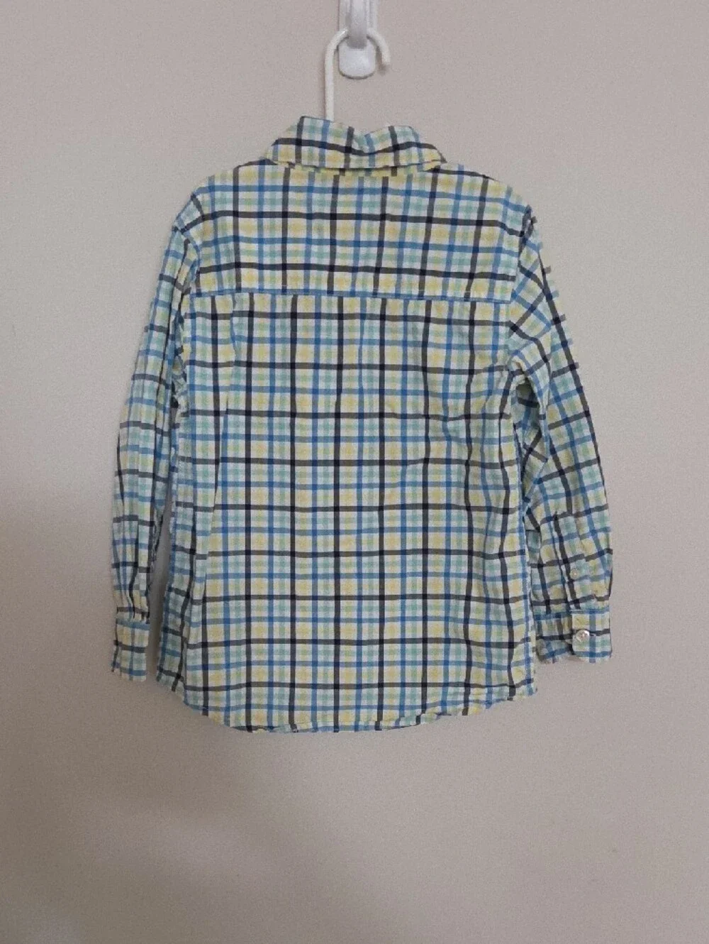 Carter's Plaid Button-Down Shirt in Blue and Yellow